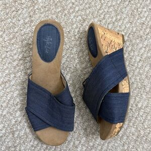 Style & Co wedge sandals blue wedge size 8